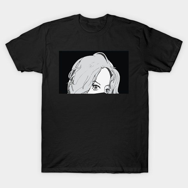 Portrait hidden girl T-Shirt by TKDoodle